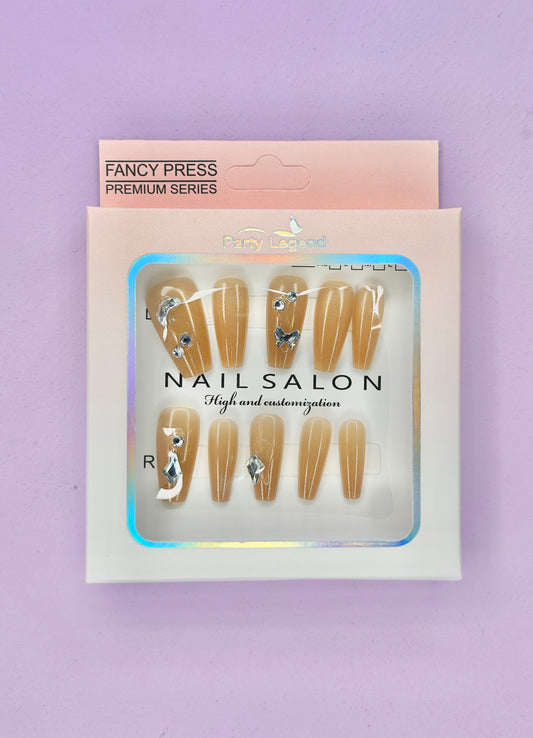 fancy light brown Nails