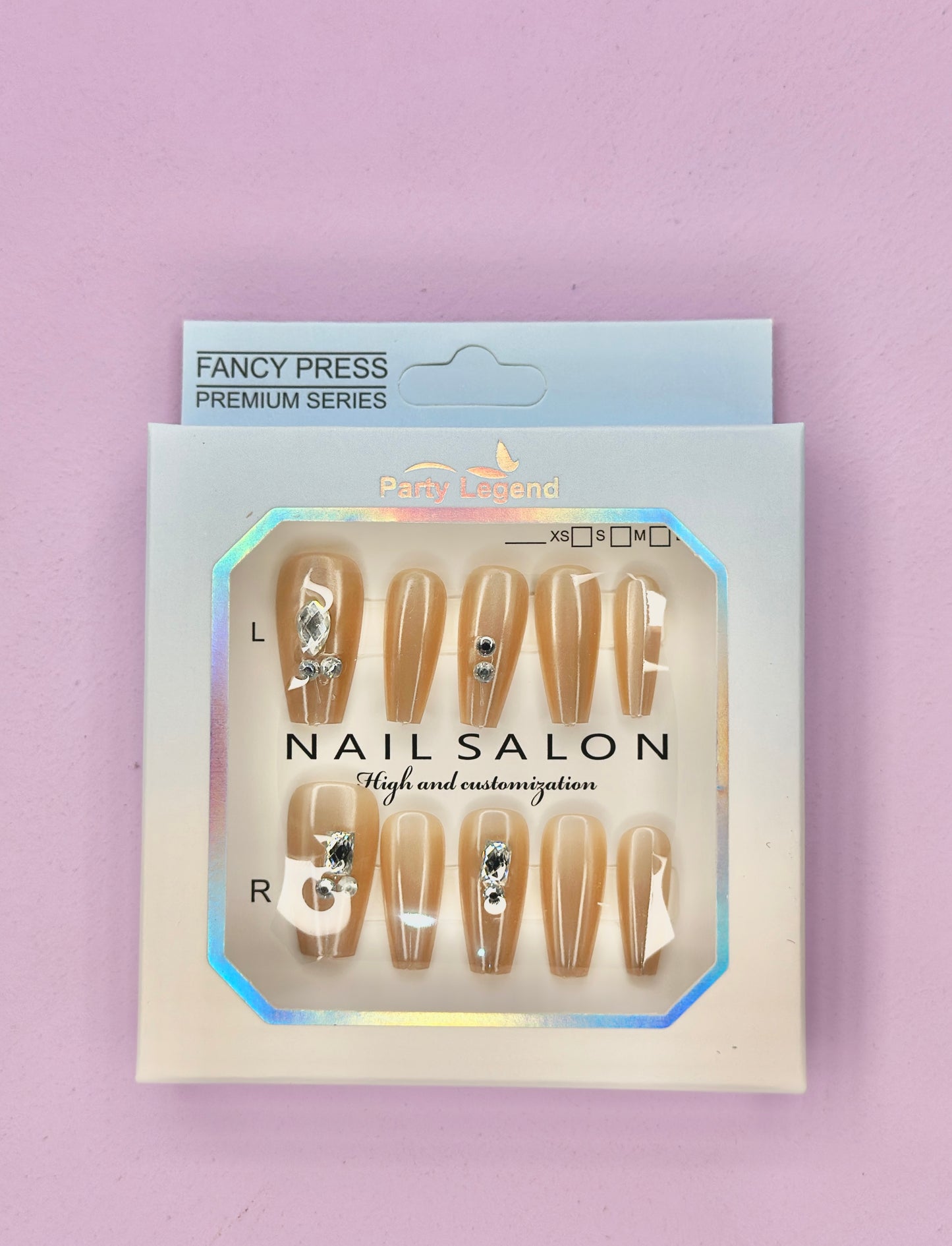 Fancy golden Nails